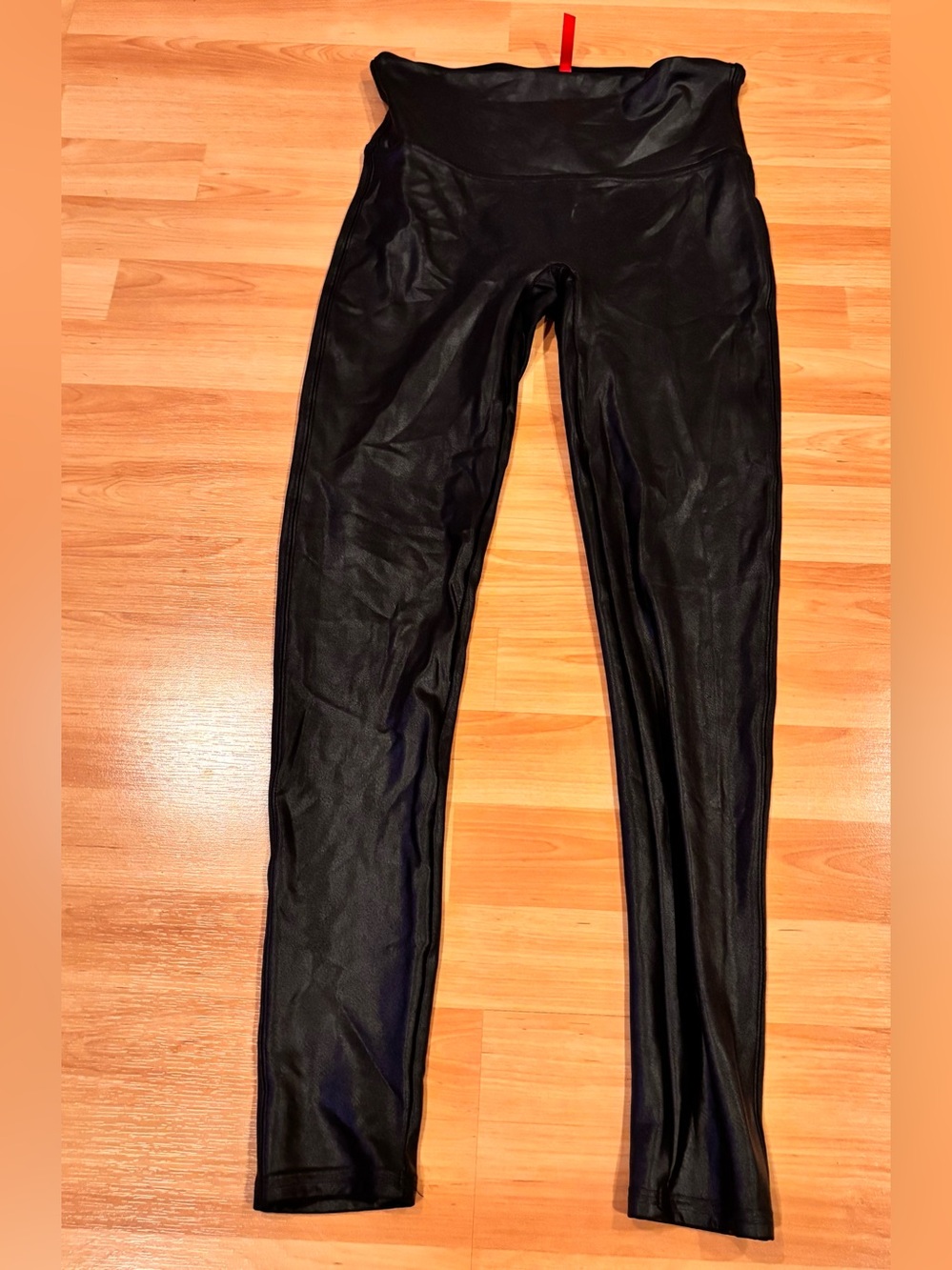 Spanx High-Waist Black Faux-Leather Leggings
